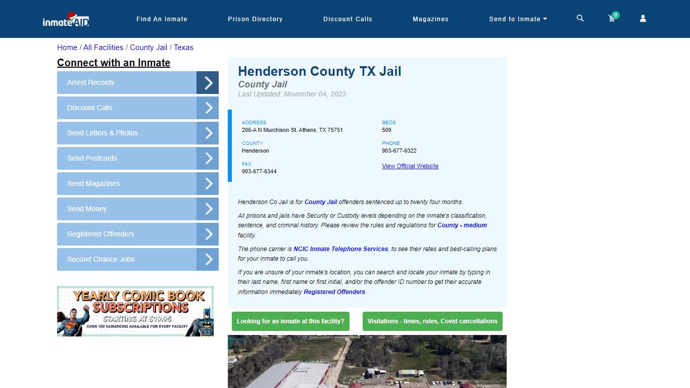 Henderson County TX Jail - Inmate Locator - Athens, TX